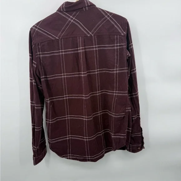 Carhartt Women’s Maroon Plaid Button-Down Shirt - Picture 3 of 6